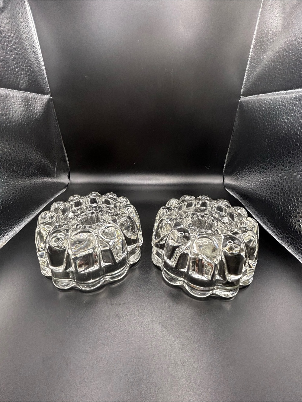 Vintage Princess House Lead Crystal 3 Way Candle Holder Set of 2 Reversible